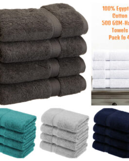 Luxury Hand Towel Set 600 GSM – 2 and 4 Piece Premium Egyptian Cotton Hand Towels 50 x 80 cm