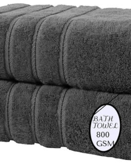 2x-LARGE BATH TOWELS 800 GSM 100% EGYPTIAN COTTON SUPER JUMBO TOWELS 70 X 130 cm