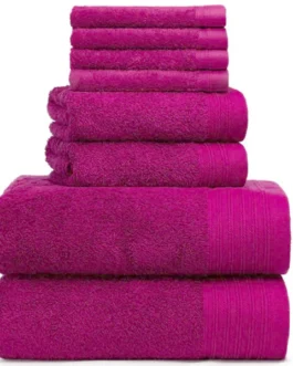 Luxury 100% Egyptian Cotton Towel 8 Piece Bale Set Face Hand Bath Towels 500 GSM