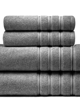 4 Piece 600GSM Zero Twist Towel Bale – 2 Hand Towels, 2 Bath Towels