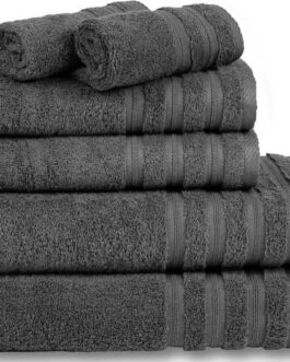 600 GSM Quality 8-Piece Towel Bale – Includes 2 Each of Face, Hand & Bath Towels