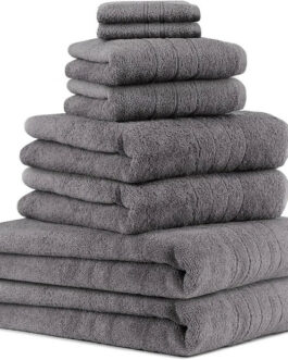 Luxury 600GSM Towel Bale – 8 Piece Super Soft 4 Face Cloths, 2 Hand Towels, 2 Bath Sheets