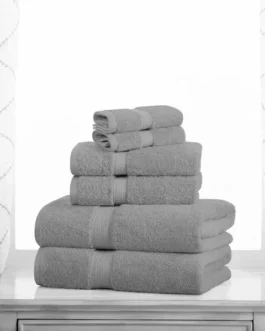 Egyptian Cotton 6 Piece Towel Bale 800 GSM – 2 Face Cloths, 2 Hand Towel, 2 Bath Towels