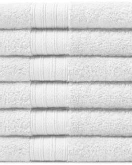 6 Pack Guest Towels 100% Egyptian Cotton 600-GSM Premium Hotel Quality